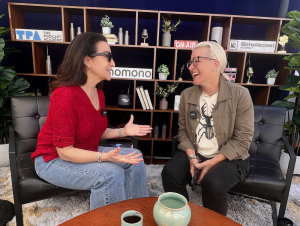 Beth Mach with E.B. Moss